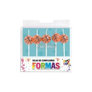 Velas Formas Set Básquet x5 Unidades