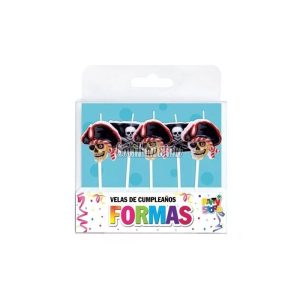 Velas Formas Set Pirata x5 Unidades