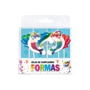 Velas Formas Set Sirenitas x5 Unidades