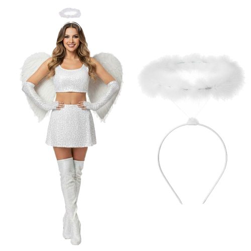 Vincha Coronita Aura Angel Blanco