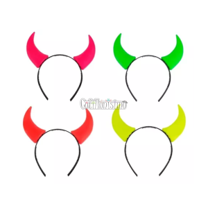 Vincha Diablita FLUO X4 Unidades (Colores Surtidos)
