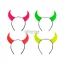 Vincha Diablita FLUO X4 Unidades (Colores Surtidos)