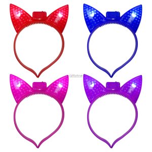 Vincha Gatita Con Corazoncitos (LED)