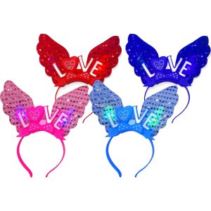 Vincha LOVE con Alas Lentejuela (LED)