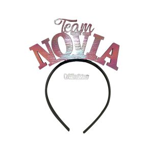 Vincha Goma Eva TEAM NOVIA Rosa Tornasolado