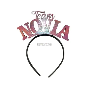 Vincha Goma Eva TEAM NOVIA Rosa Tornasolado