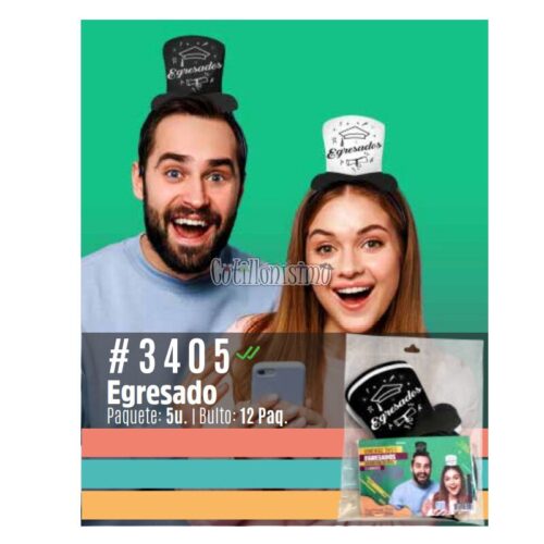 Vincha Tries Egresados X5 Unidades