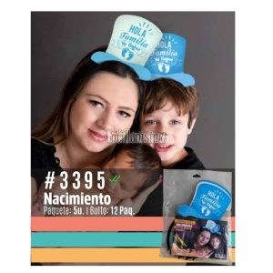 Vincha Tries Nacimiento Nene - Celeste X5 Unidades