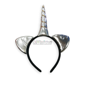 Vincha Unicornio Plateada x1 Unidad