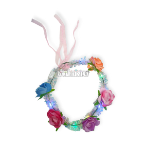 Vincha con Flores Chicas Tela Multicolor (LED)