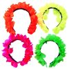 Vincha con Flores Lisa (FLUO) Colores Surtidos x1 Unidad