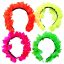 Vincha con Flores Lisa (FLUO) Colores Surtidos x1 Unidad