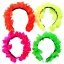 Vincha con Flores Lisa (FLUO) Colores Surtidos x1 Unidad