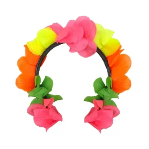 Vincha con Flores Multicolor (FLUO)