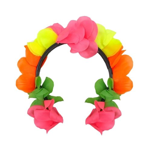 Vincha con Flores Multicolor (FLUO)