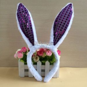 Vincha Conejita Peluche/lentejuela - Imagen 2
