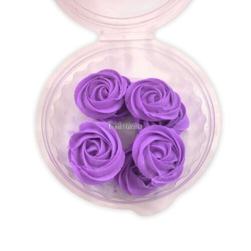 Pastillaje Roseton Glace Color Violeta X8 Unidades