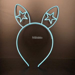 Vincha Conejita Con Estrella Fluo x 12 unidades (PLASTICO)