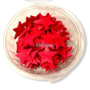 Pastillaje Estrellas Color ROJO X40 Unidades