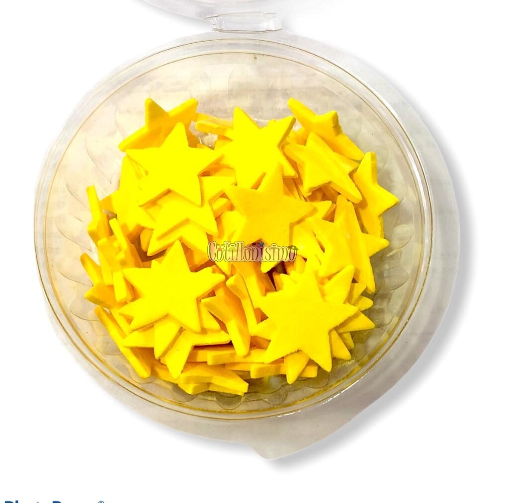 Pastillaje Estrellas Color AMARILLO X40 Unidades