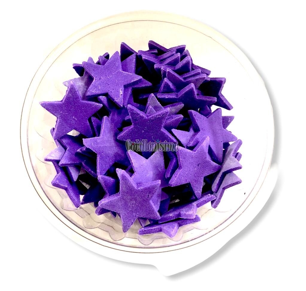 Pastillaje Estrellas Color VIOLETA X40 Unidades