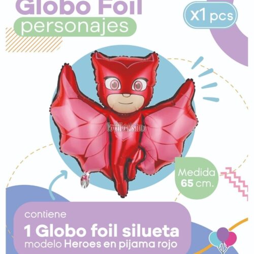 Globo PJ MASK ULULETTE ROJO (Silueta) Apto Aire