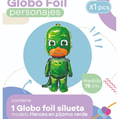Globo PJ MASK GEKKO VERDE (Silueta) Apto Aire
