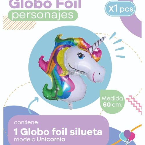 Globo UNICORNIO (Silueta) Apto Aire