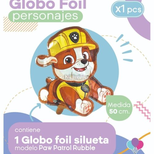 Globo PAW PATROL RUBBLE (Silueta) Apto Aire