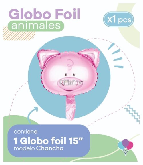 Globo CHANCHO (14 Pulgadas) Apto Aire