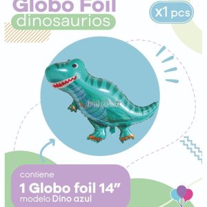 Globo DINO AZUL (14 Pulgadas) Apto Aire