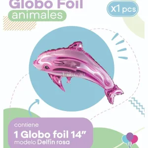 Globo DELFIN ROSA (14 Pulgadas) Apto Aire