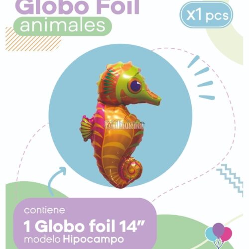 Globo HIPOCAMPO (14 Pulgadas) Apto Aire