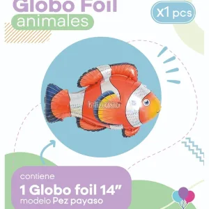Globo PEZ PAYASO (14 Pulgadas) Apto Aire