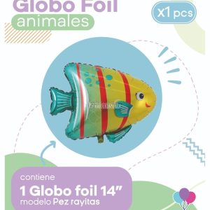 Globo PEZ RAYITAS (14 Pulgadas) Apto Aire