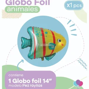 Globo PEZ RAYITAS (14 Pulgadas) Apto Aire