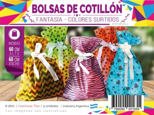 Bolsa Carioca ESTAMPADA X5 Unidades- 60cm X 60cm (FRISELINA)
