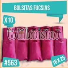 Bolsita Cotillon Lisa Color FUCSIA (Friselina) X10 U