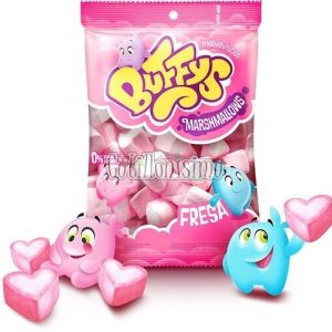 Marshmallows - Malvaviscos Corazon Fresa BUFFYS 200 Grs