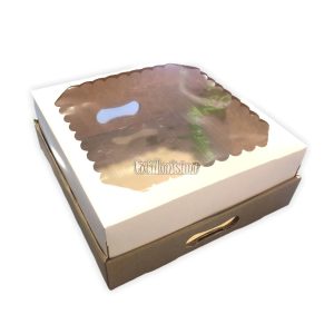 Caja Bandeja con Visor y Manijas 30 x 30 Color Blanco