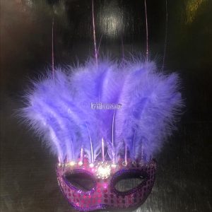 Antifaz con Plumas CANARIO Color LILA