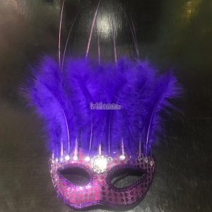 Antifaz con Plumas CANARIO Color VIOLETA