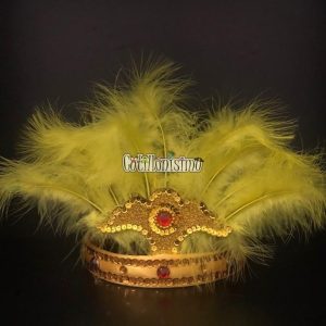 Corona Con Plumas Color AMARILLO (Chica)