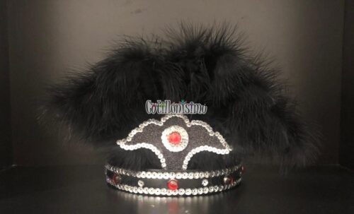Corona Con Plumas Color NEGRO (Chica)