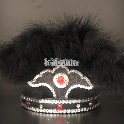 Corona Con Plumas Color NEGRO (Chica)