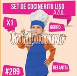 Set Cocinerito LISO Color AZUL (FRISELINA)