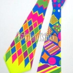 Corbata Fluo Modelos ESTAMPADOS Surtidos 48cm (PLASTICO) - Imagen 3