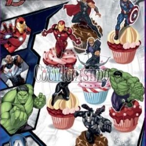 Accesorio para Cupcake AVENGERS X16 Unidades