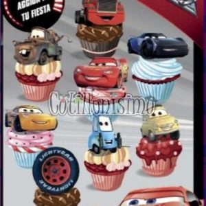 Accesorio para Cupcake CARS X16 Unidades