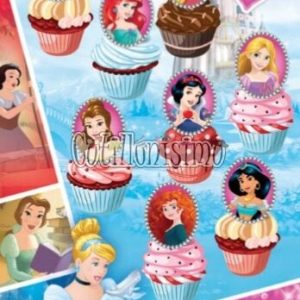 Accesorio para Cupcake PRINCESAS X16 Unidades